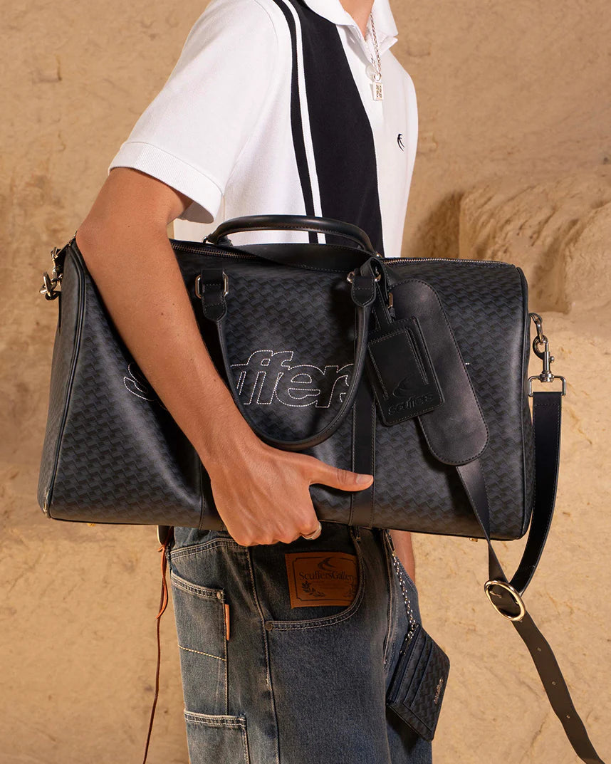 Scuffers Monogram Duffle Bag Navy