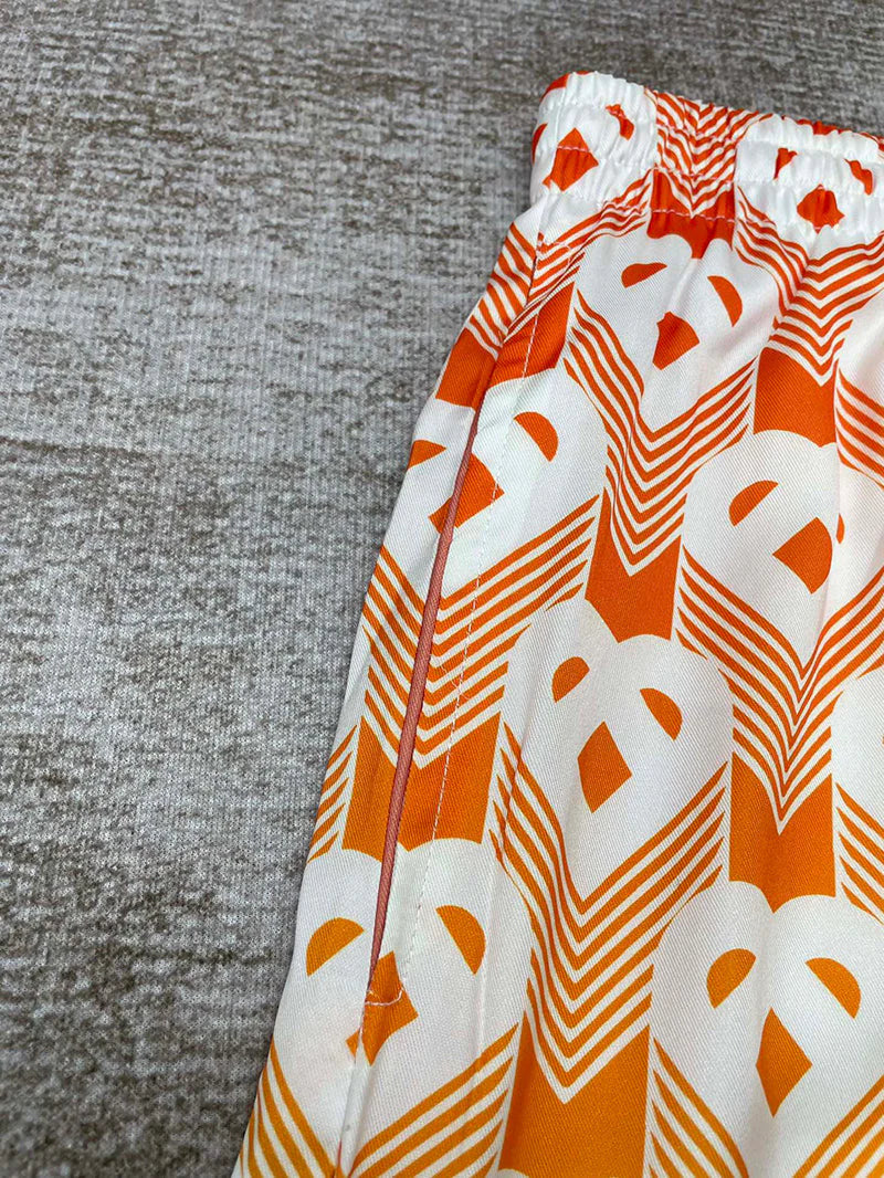 CASABLANCA Gradient Heart Monogram Sport Silk Set Shirt+Short