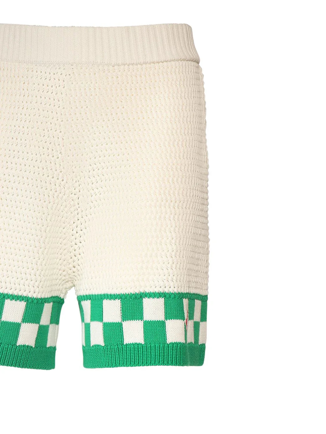 CASABLANCA Crochet-knit T Shirt & Shorts White Green