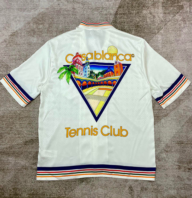 CASABLANCA Tennis Club IconSilk Set Shirt+Short