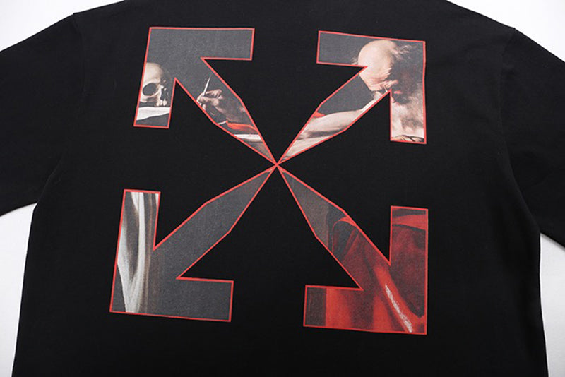 OFF-WHITE Oversized Caravaggio Saint Jerome Writing T-shirt Black