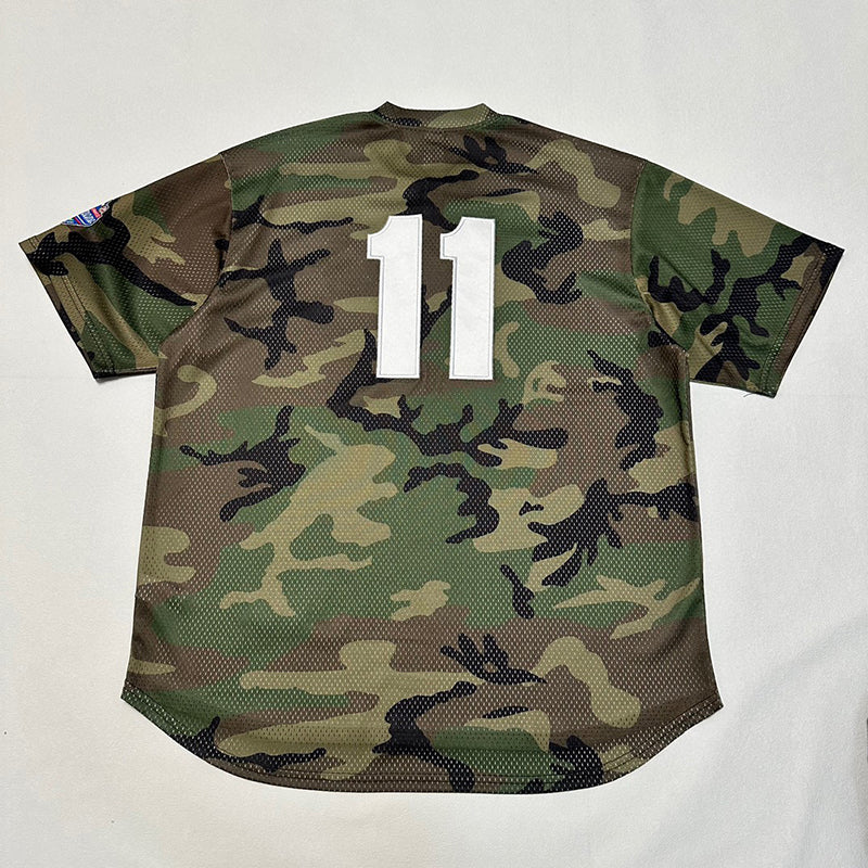 Supreme S Logo Baseball Henley Camo
