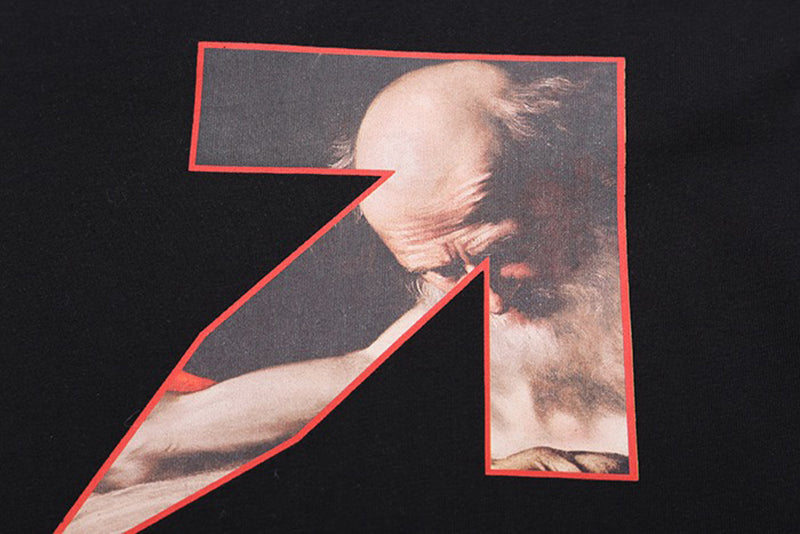 OFF-WHITE Oversized Caravaggio Saint Jerome Writing T-shirt Black