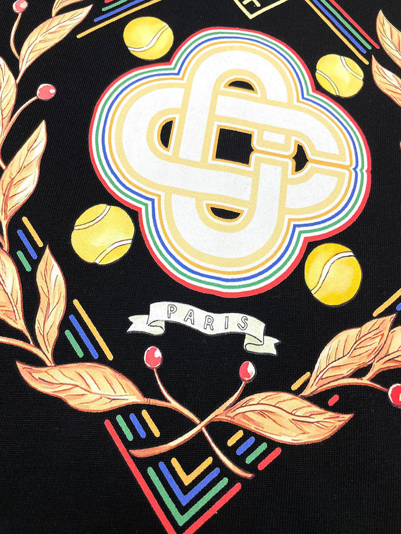 CASABLANCA Championship Diamond T-shirt Black