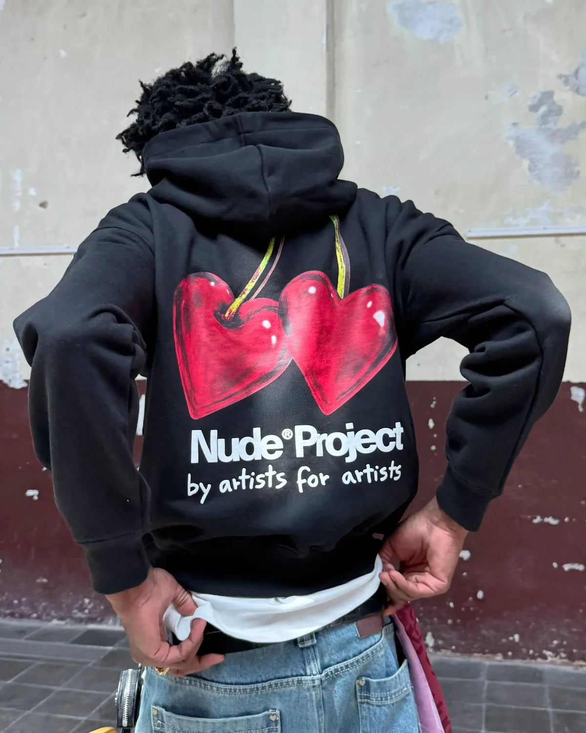 Nude Project Juicy Cherry Black Sweatshirt