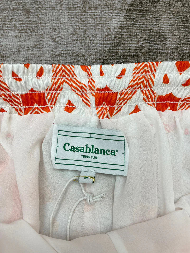 CASABLANCA Gradient Heart Monogram Sport Silk Set Shirt+Short