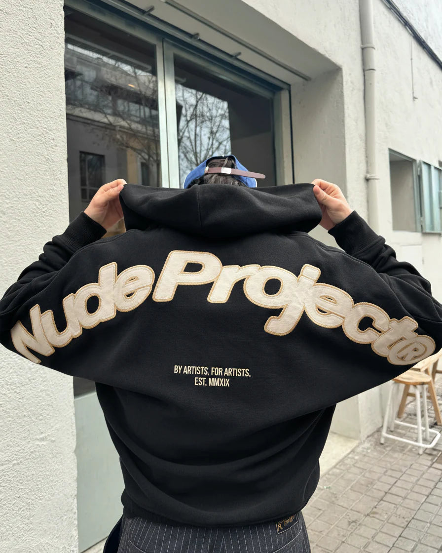 Nude Project Beast Zip-up Hoodie Black