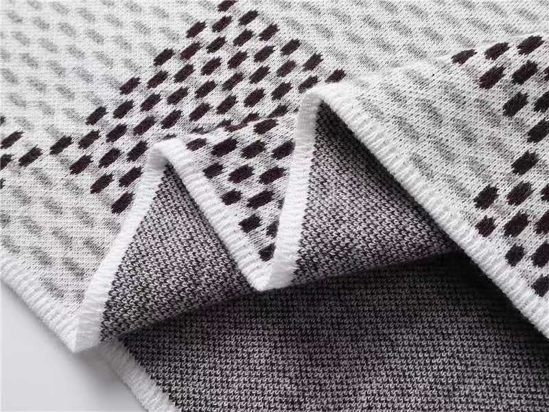 Louis Vuitton Damier Knitted Short-Sleeved Crewneck White Black