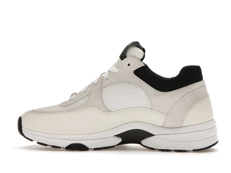 Chanel Low Top Trainer Suede White Black