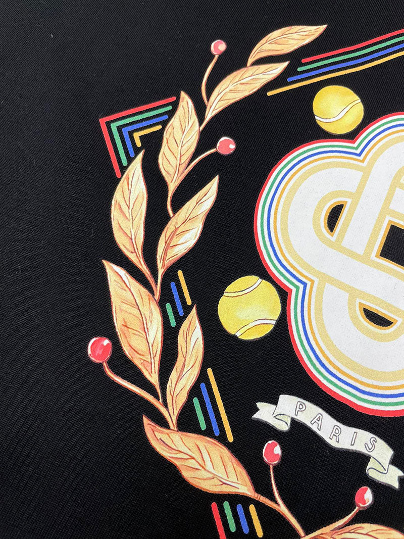 CASABLANCA Championship Diamond T-shirt Black