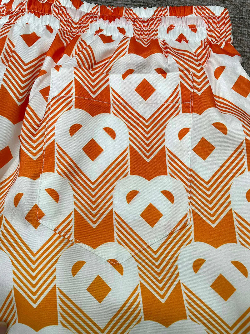 CASABLANCA Gradient Heart Monogram Sport Silk Set Shirt+Short