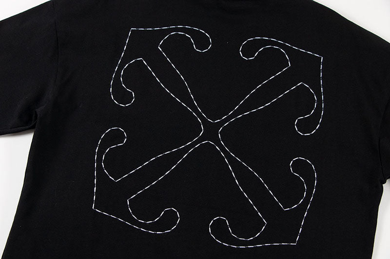 OFF-WHITE Back Embroidery T-shirt Black