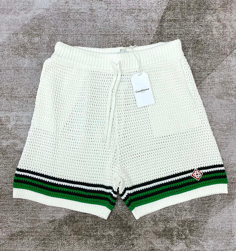 CASABLANCA Tennis Crochet Set Shirt+Short Green