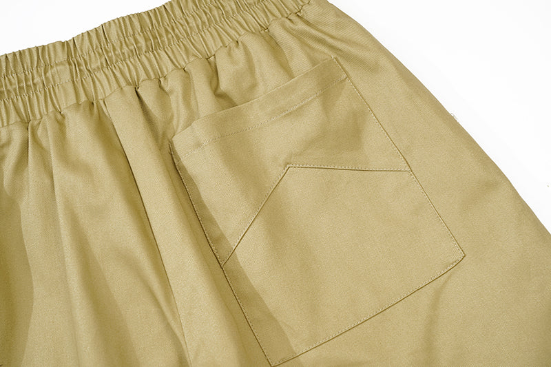 RHUDE Embroidered Twill Logo Short Beige