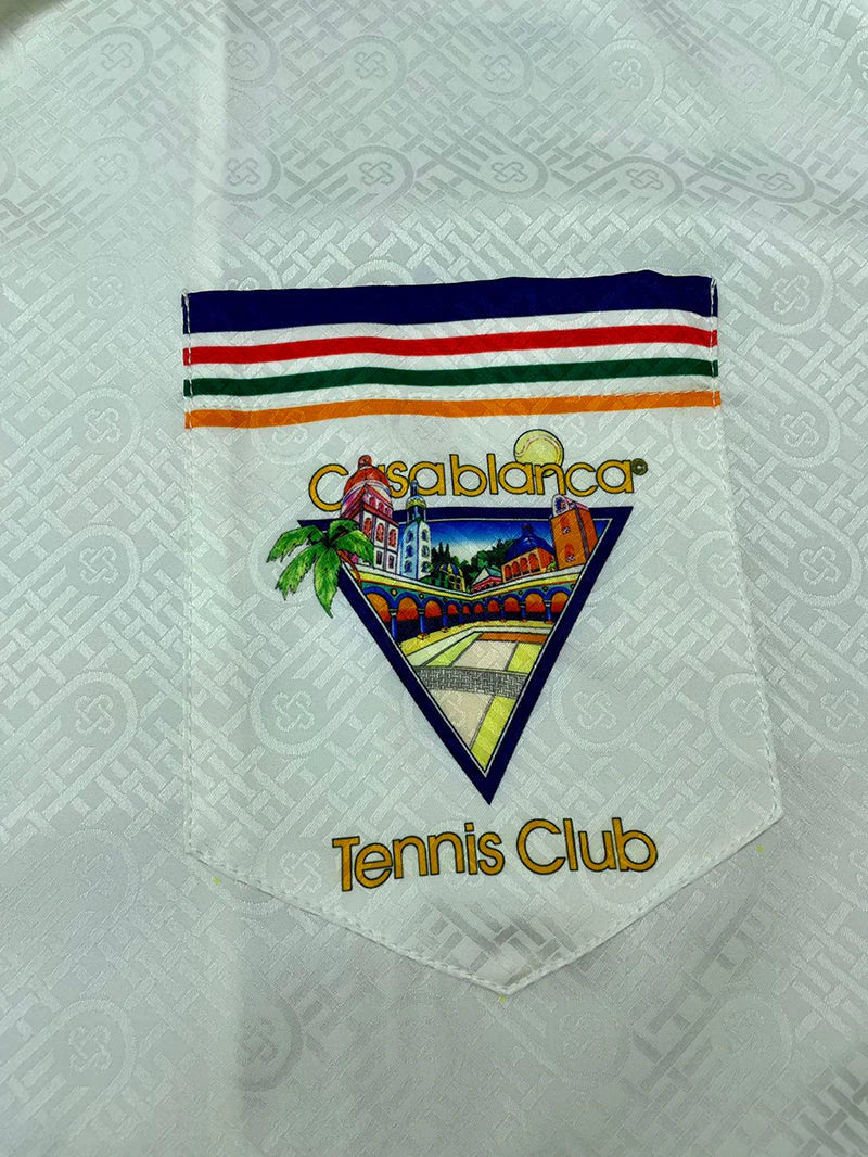 CASABLANCA Tennis Club IconSilk Set Shirt+Short