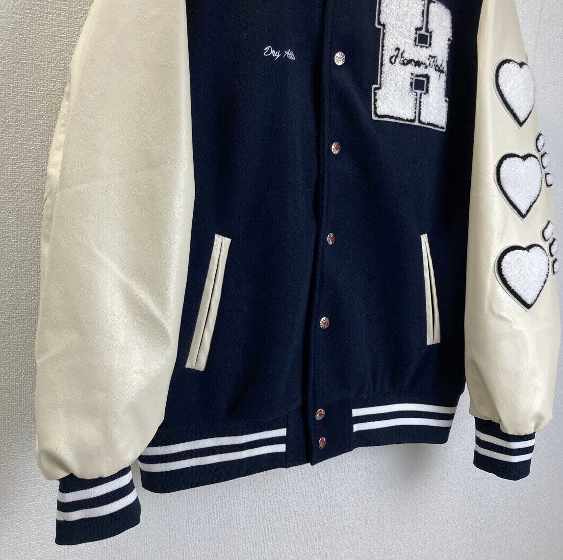 Human Made Dry Alls Wool Varsity Jacket (Navy)