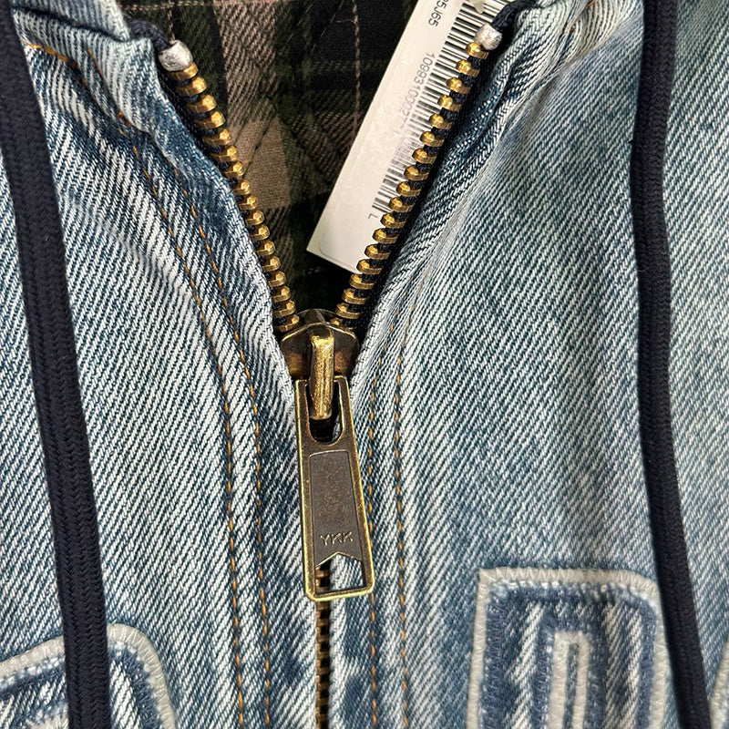 Supreme Reflective Arc Hooded Work Jacket Denim
