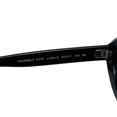 Chanel 5416 Sunglasses, Black & White