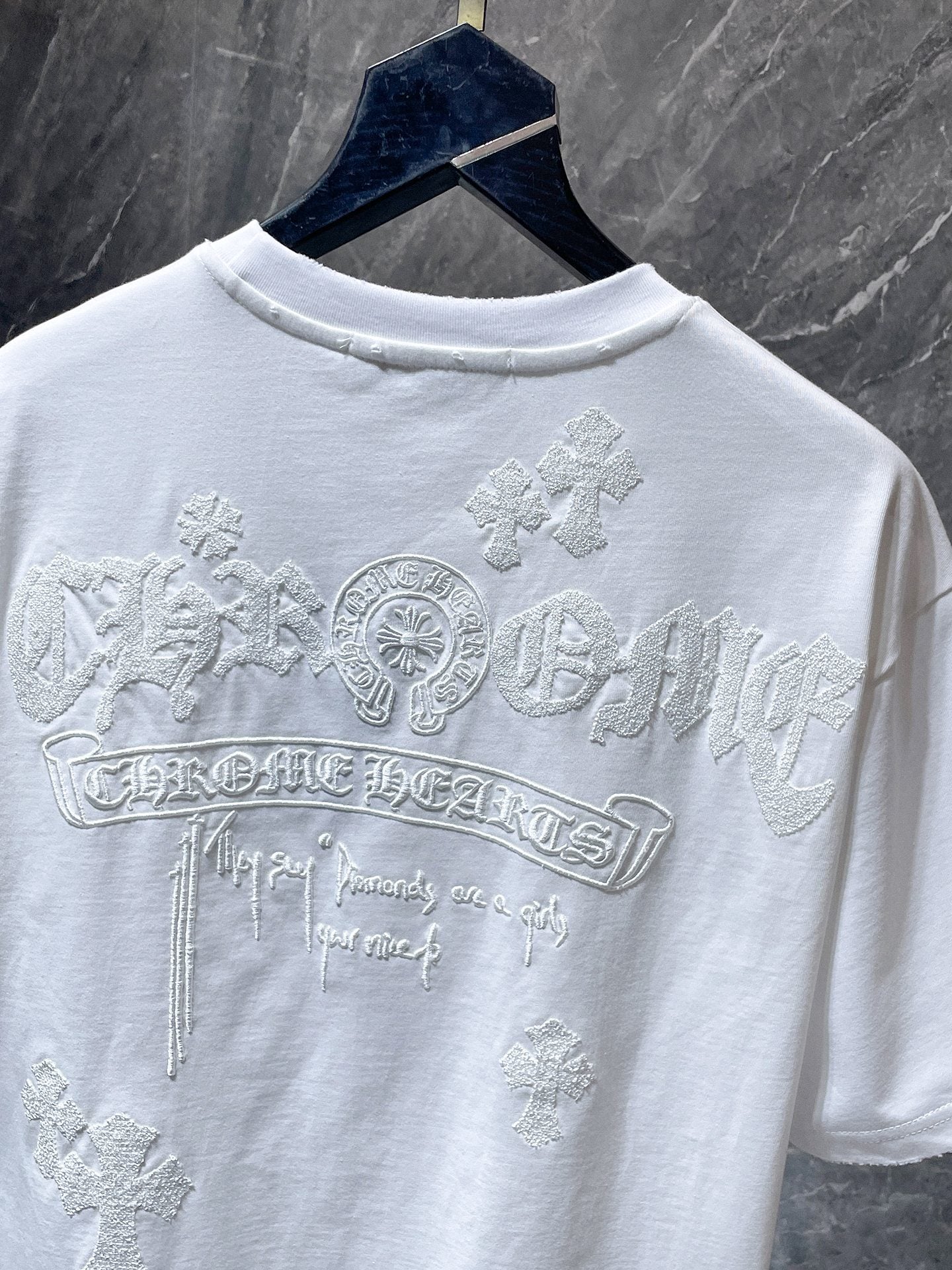 Chrome Hearts Chrome Hearts Embroidered Letter Logo T-Shirt White