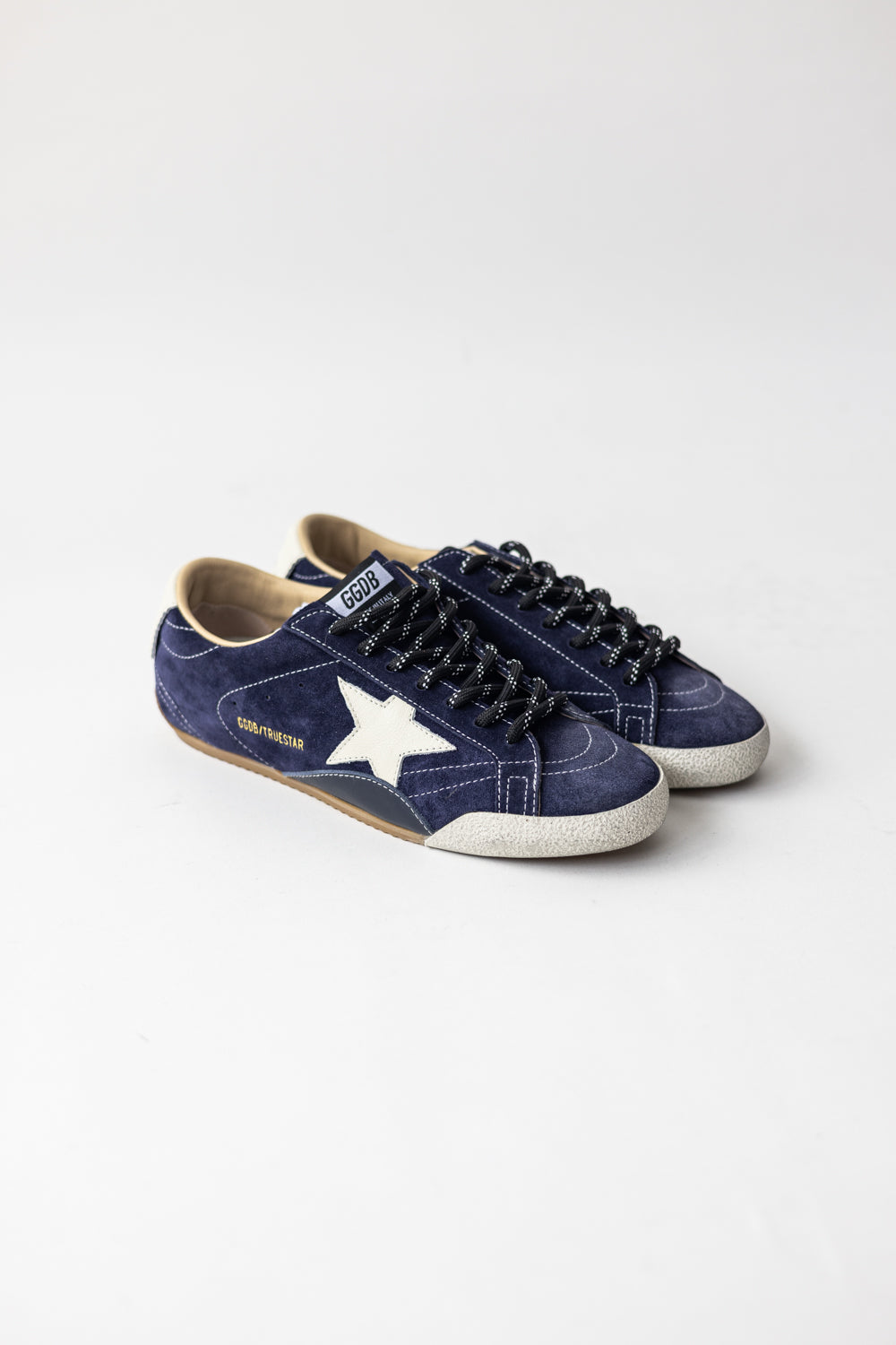 Golden Goose True-Star in dark blue suede with white nappa leather star and heel tab
