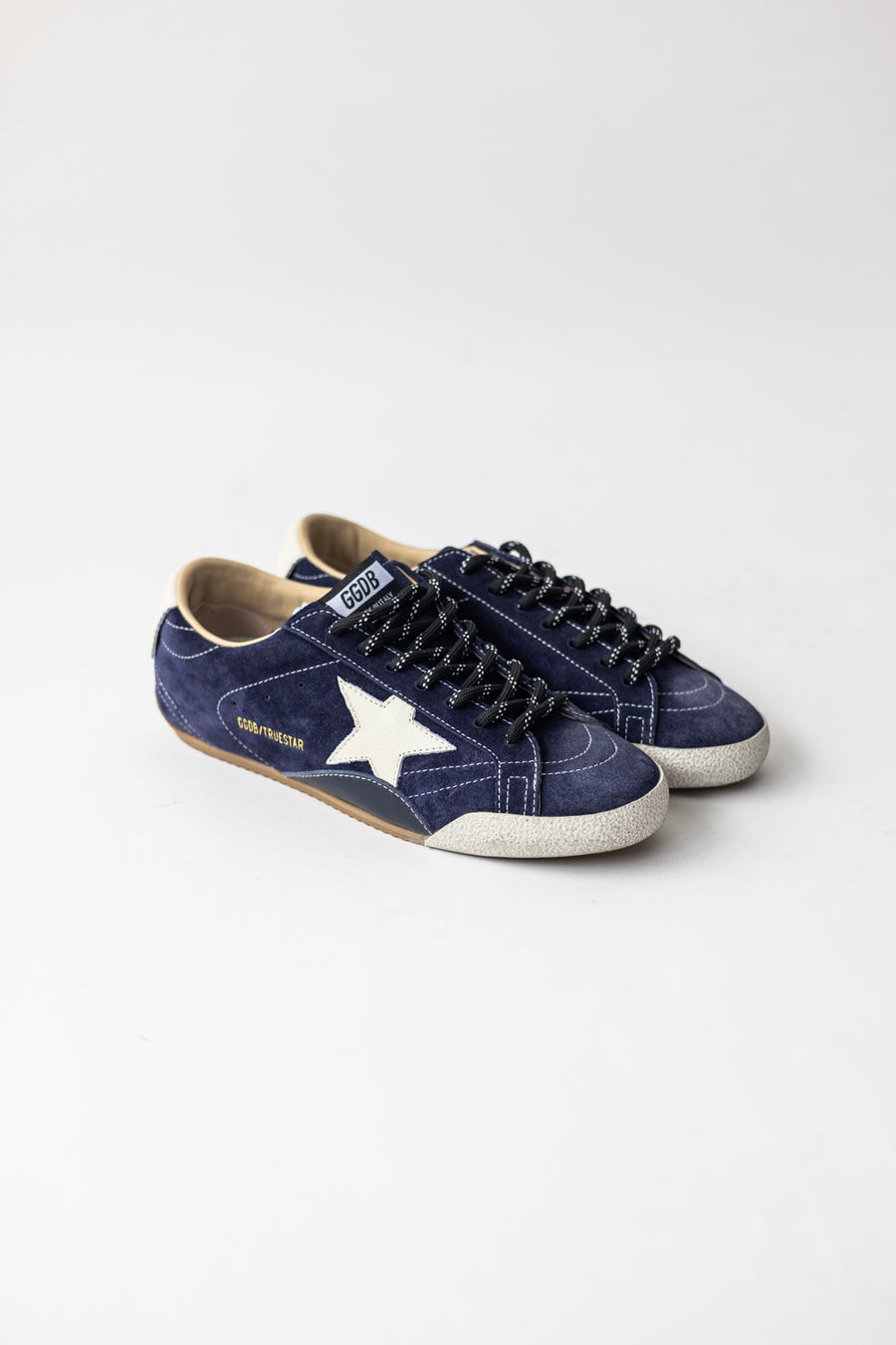 Golden Goose True-Star in dark blue suede with white nappa leather star and heel tab