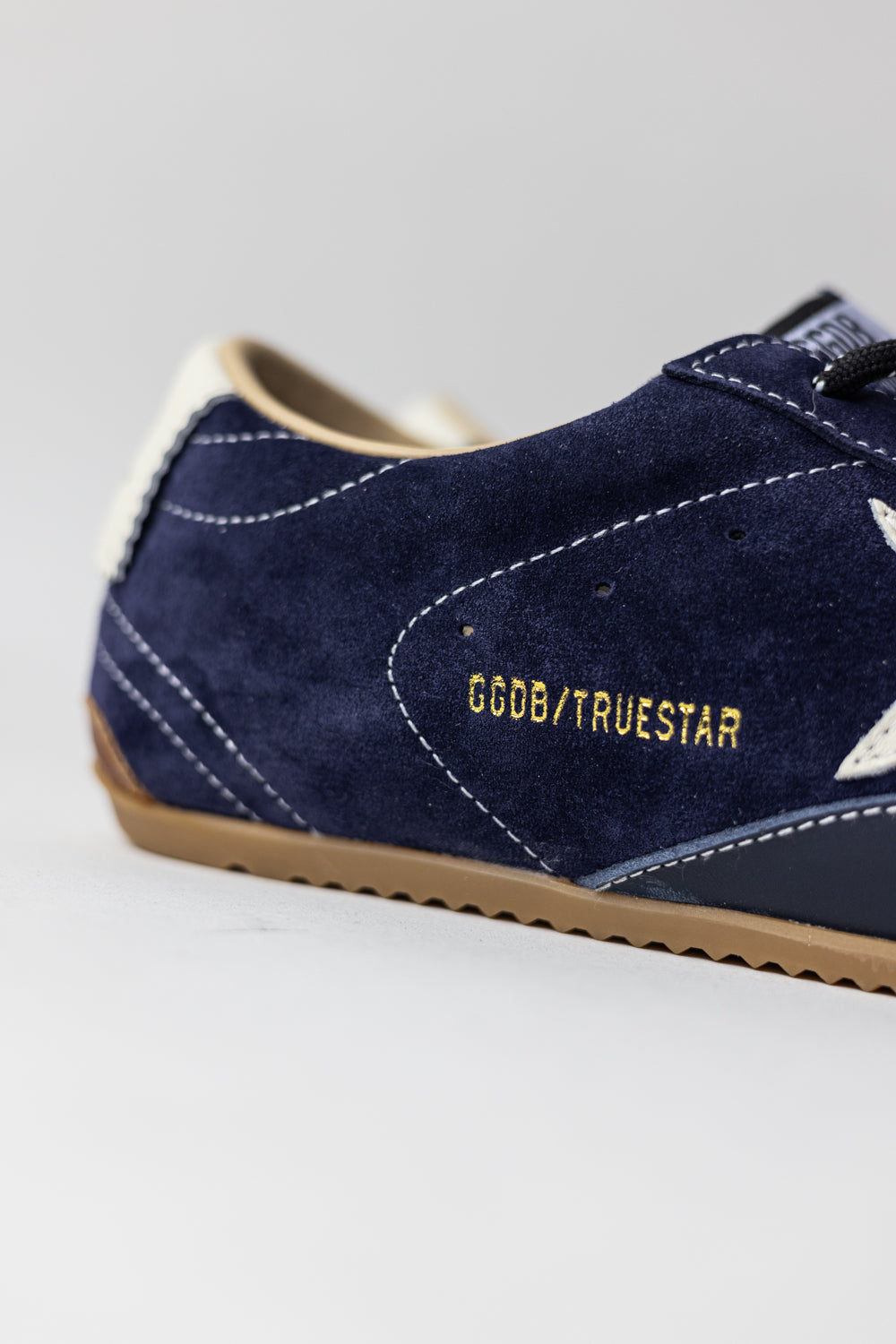 Golden Goose True-Star in dark blue suede with white nappa leather star and heel tab