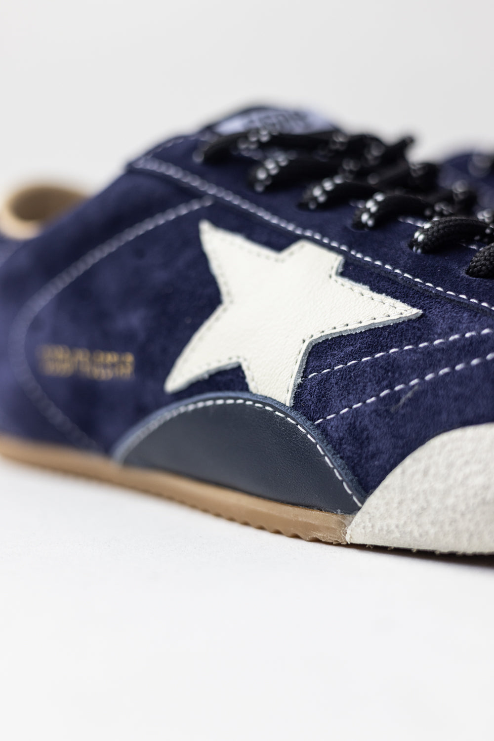 Golden Goose True-Star in dark blue suede with white nappa leather star and heel tab