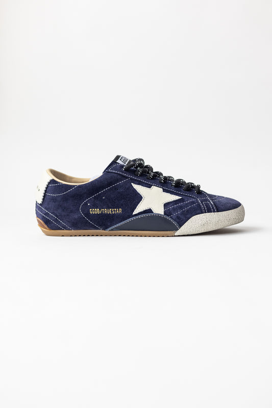 Golden Goose True-Star in dark blue suede with white nappa leather star and heel tab