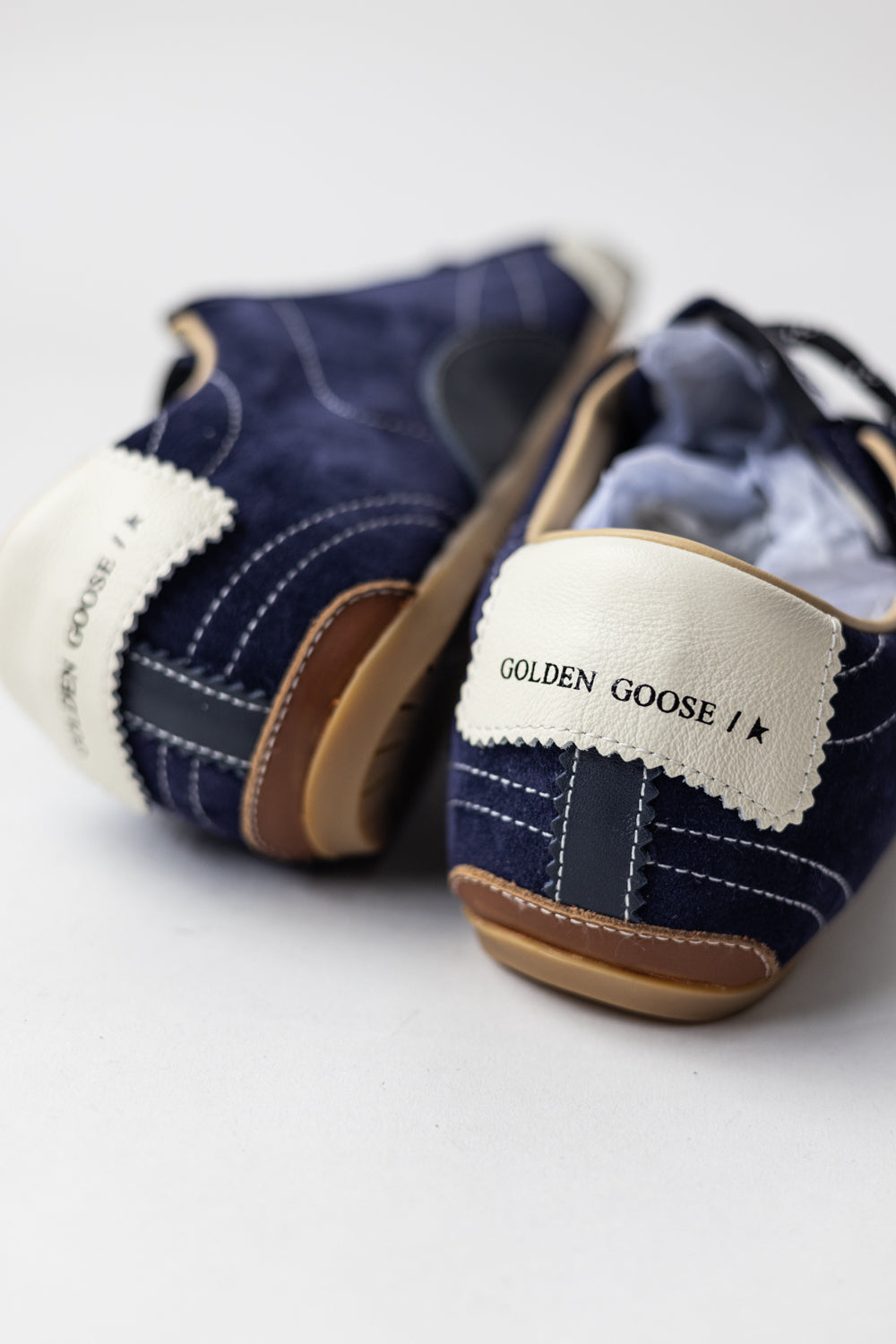 Golden Goose True-Star in dark blue suede with white nappa leather star and heel tab