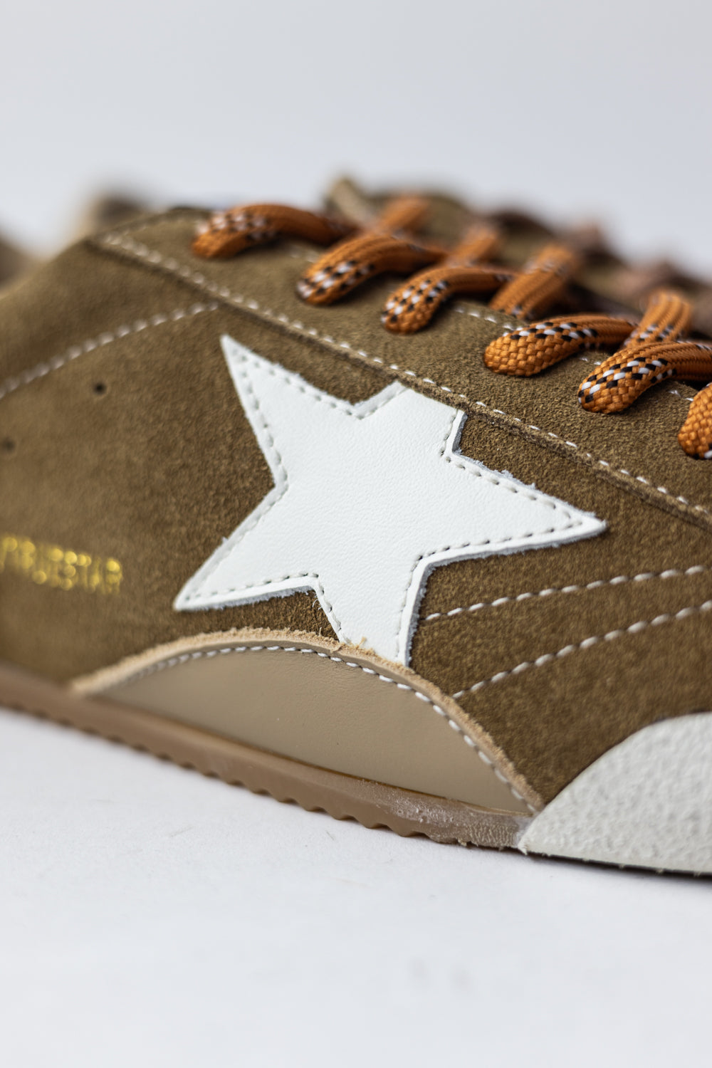 Golden Goose True Star Velvet Brown Orange