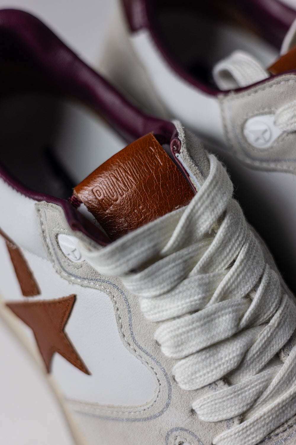 Golden Goose Running Sole with Star and Red Print Leather Heel