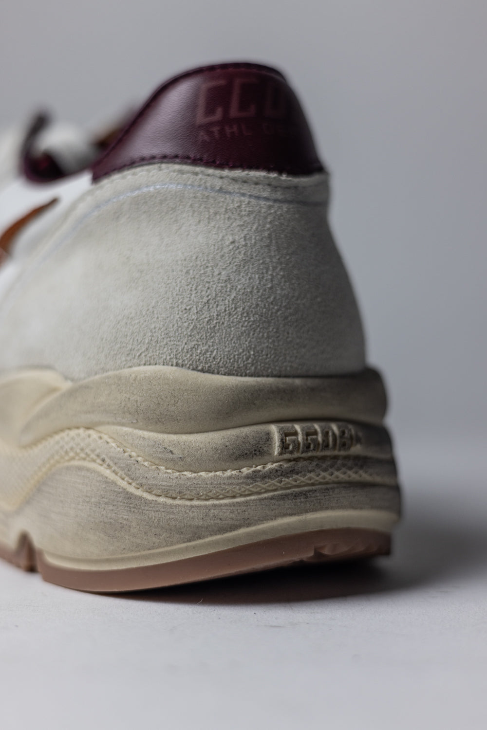 Golden Goose Running Sole with Star and Red Print Leather Heel