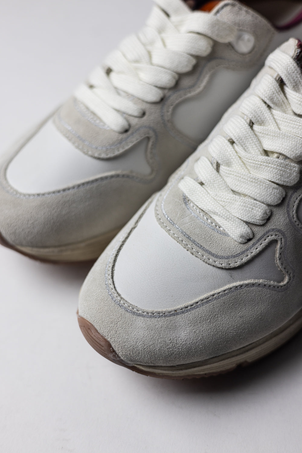 Golden Goose Running Sole with Star and Red Print Leather Heel