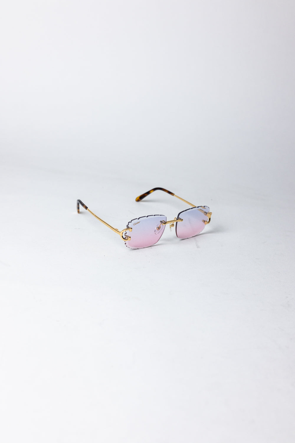 SIGNATURE C DE CARTIER SUNGLASSES / Blue/Pink