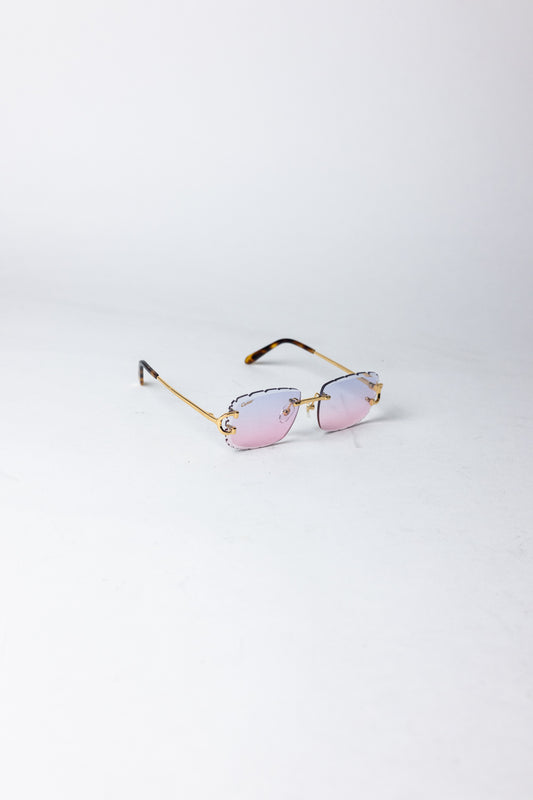 SIGNATURE C DE CARTIER SUNGLASSES / Blue/Pink