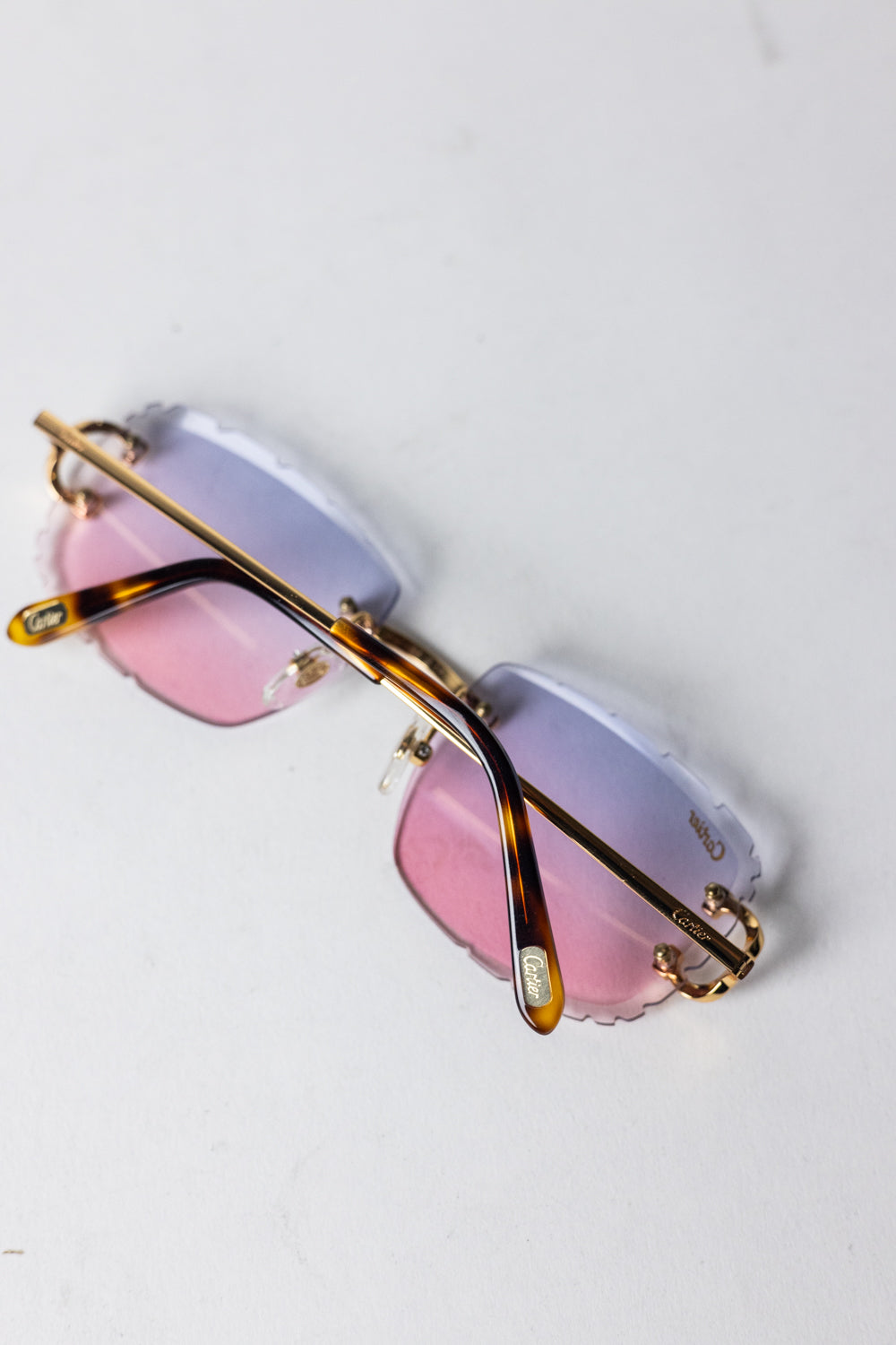 SIGNATURE C DE CARTIER SUNGLASSES / Blue/Pink