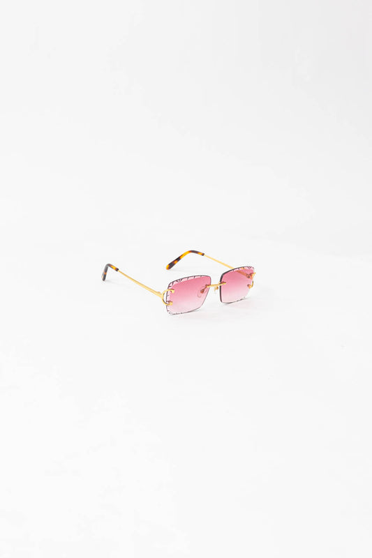 CARTIER Big C Sunglasses / Cherry Red-Gold