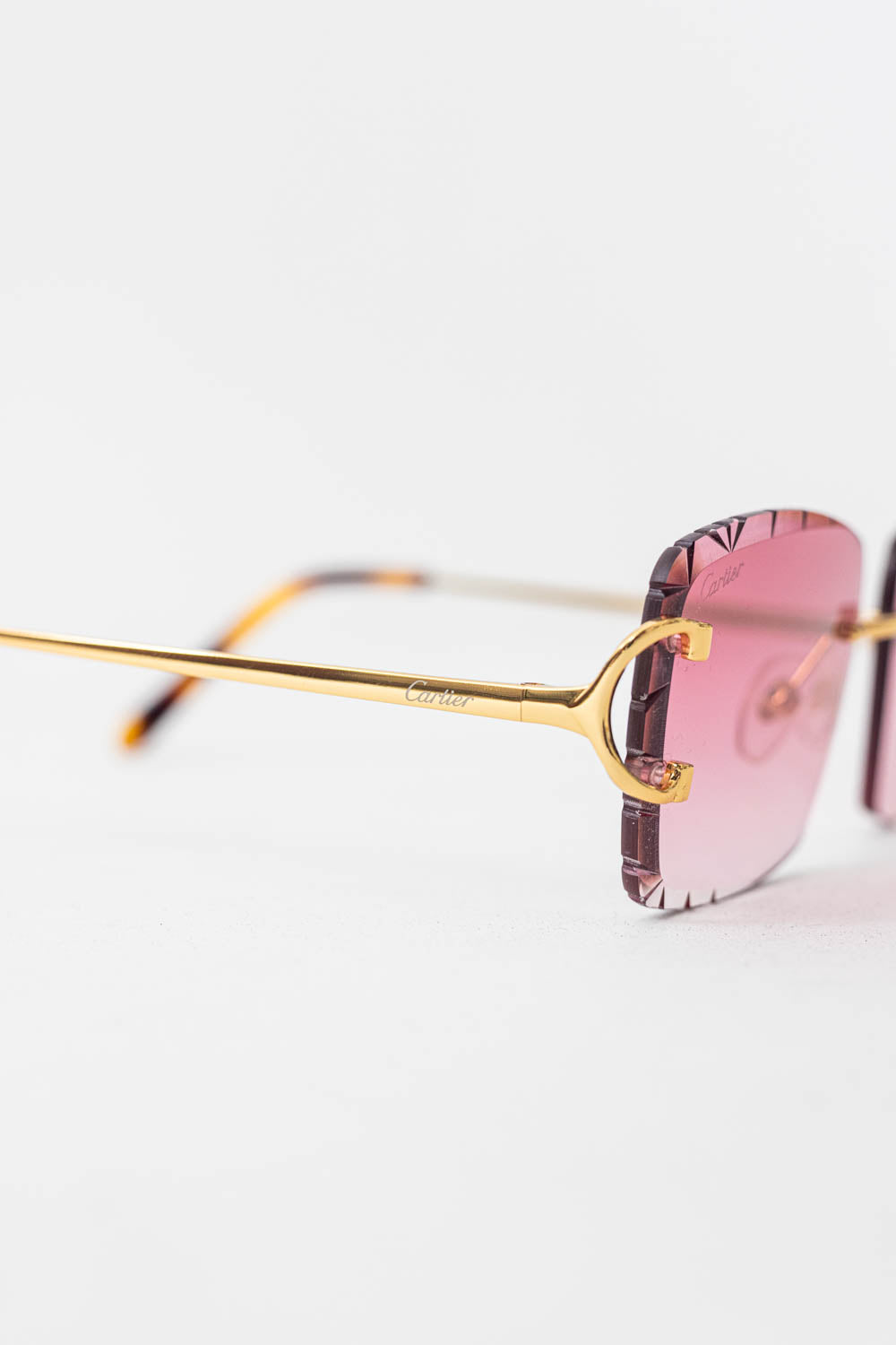 CARTIER Big C Sunglasses / Cherry Red-Gold