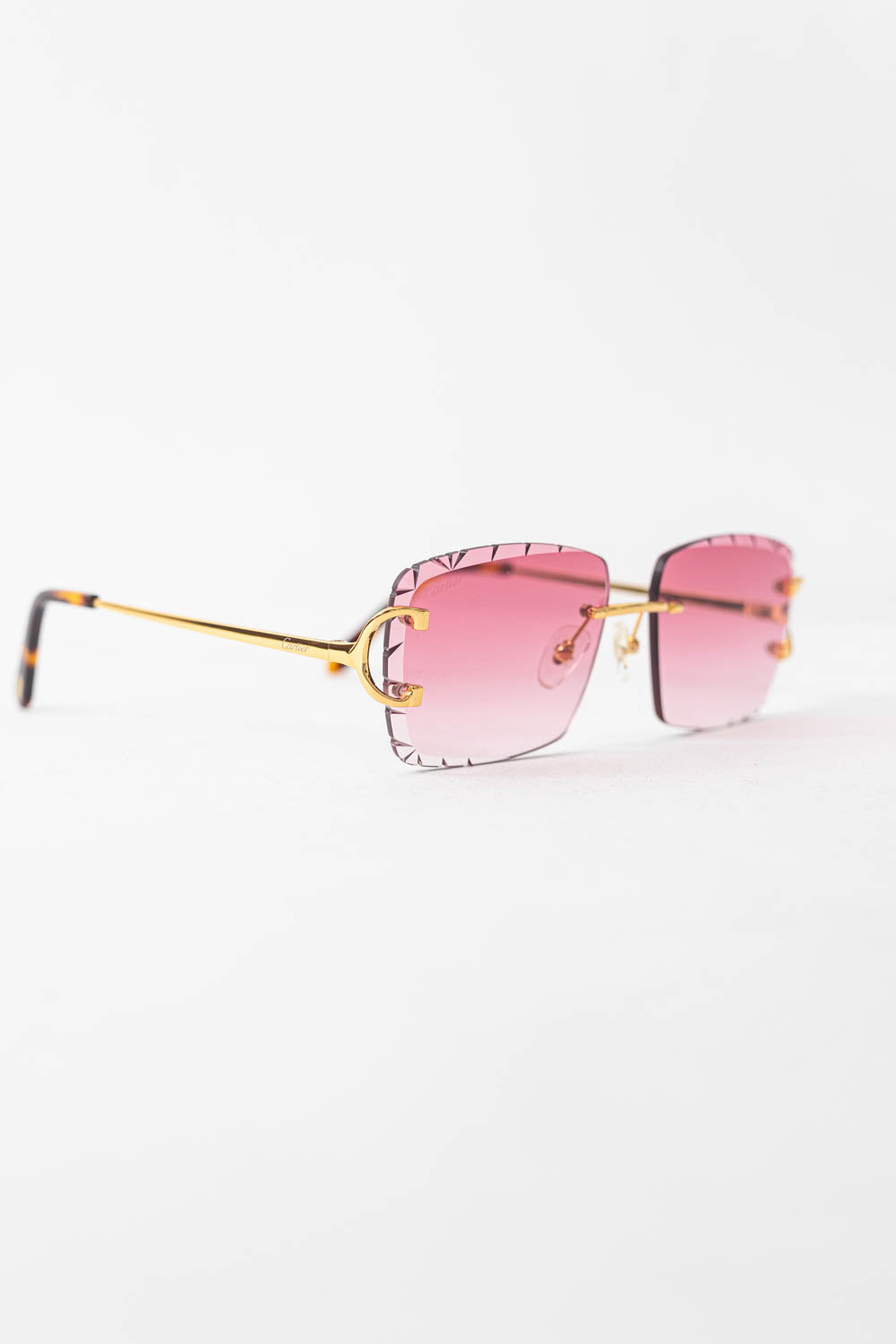 CARTIER Big C Sunglasses / Cherry Red-Gold