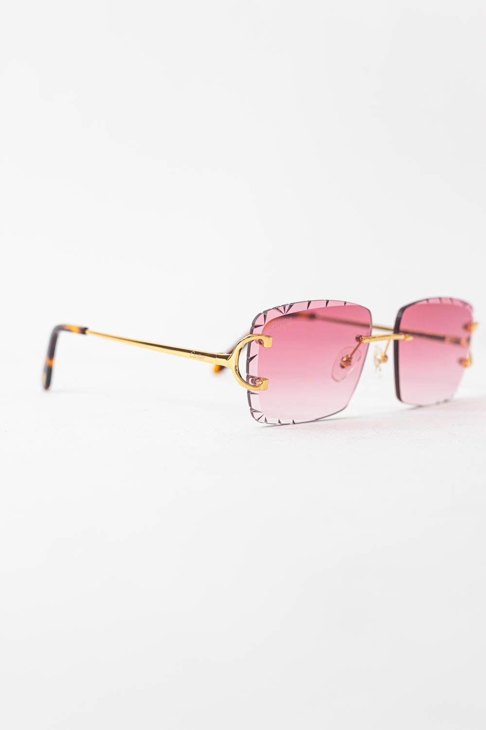 CARTIER Big C Sunglasses / Cherry Red-Gold