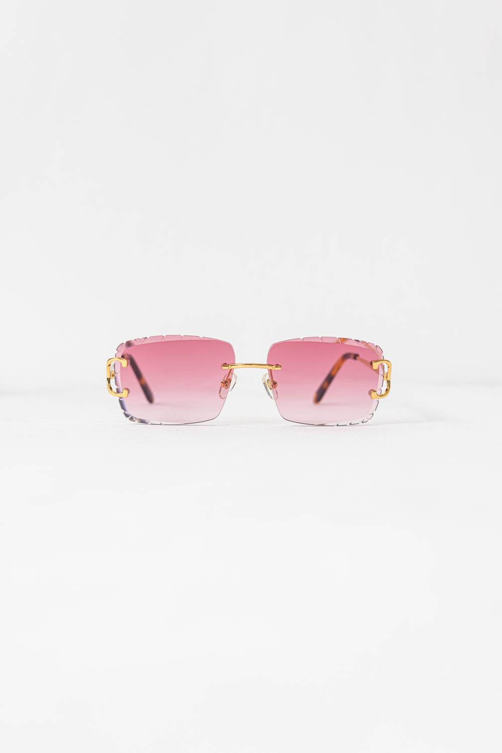 CARTIER Big C Sunglasses / Cherry Red-Gold
