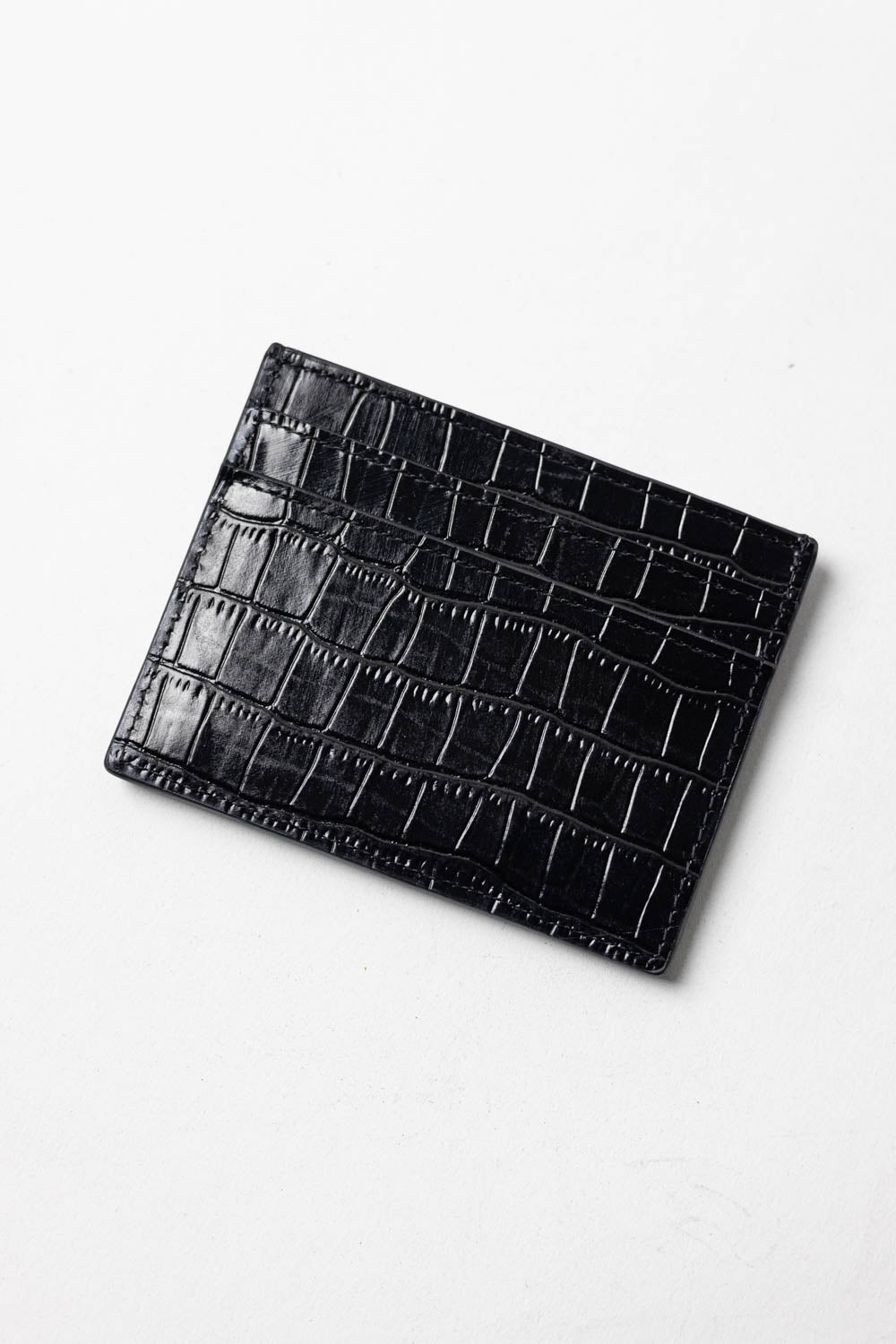 Saint Laurent - Cardholder Black/Gold Croco