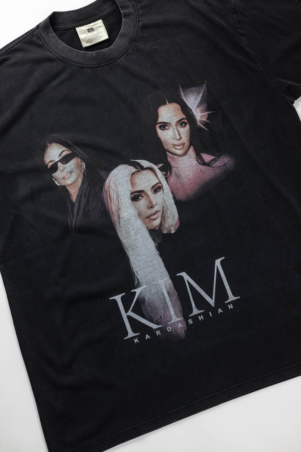 Kim K Oversized T-Shirt in Faded Black