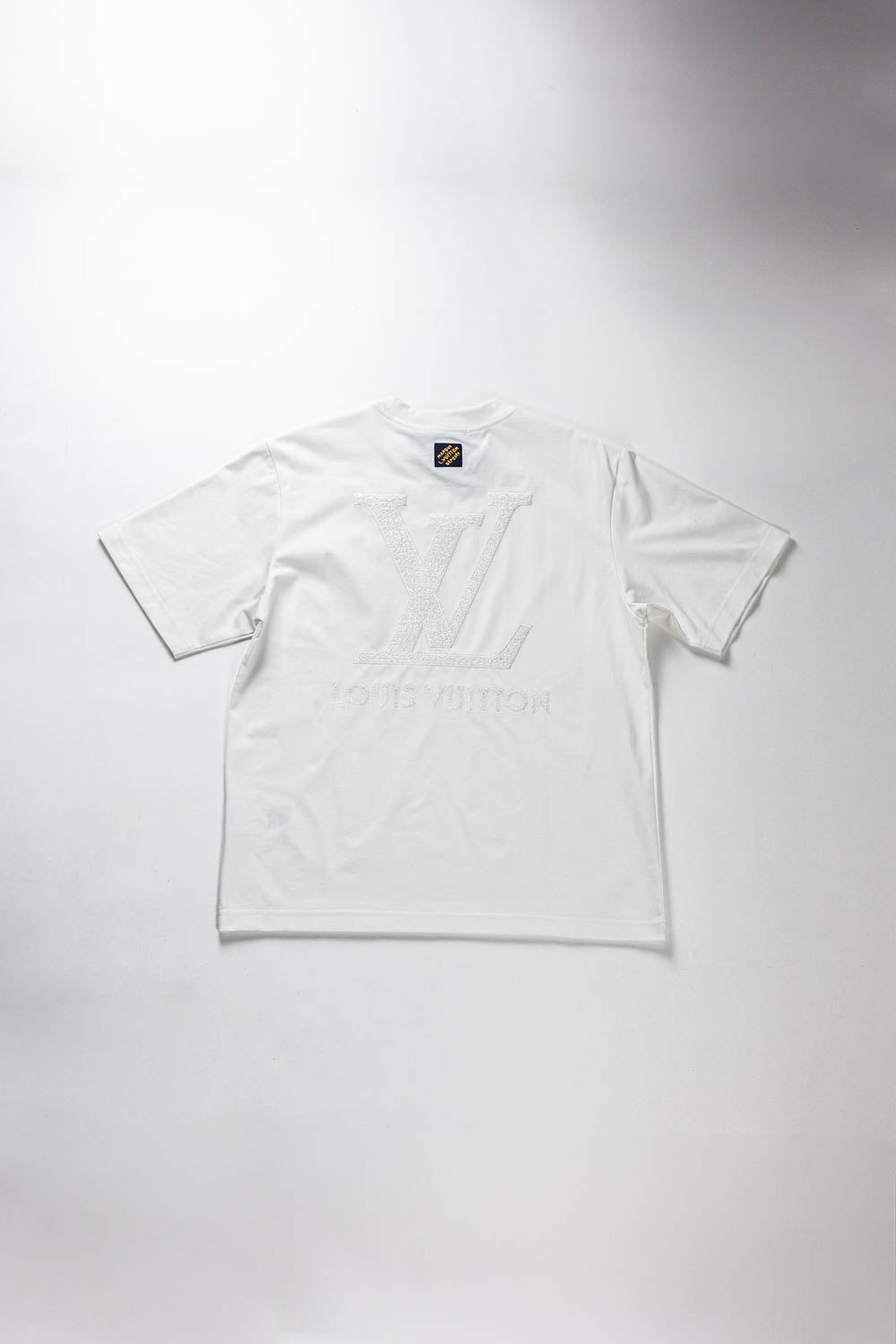 Louis Vuitton LV Logo Embroidered T-Shirt White