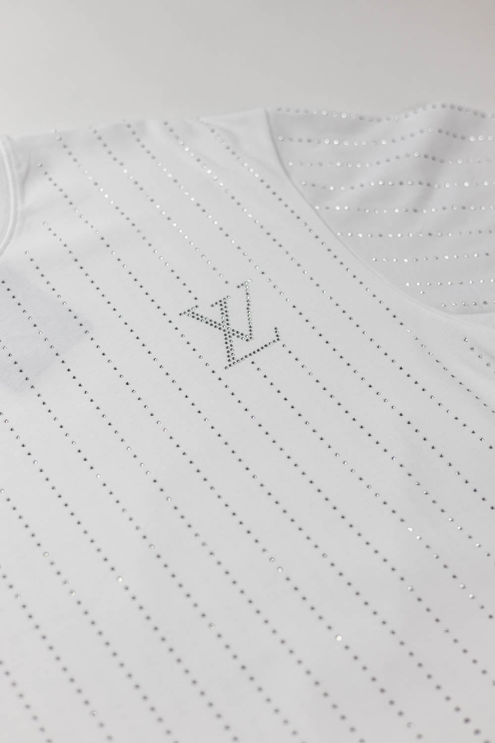 Louis Vuitton Crystal Embellished Cotton T-Shirt White