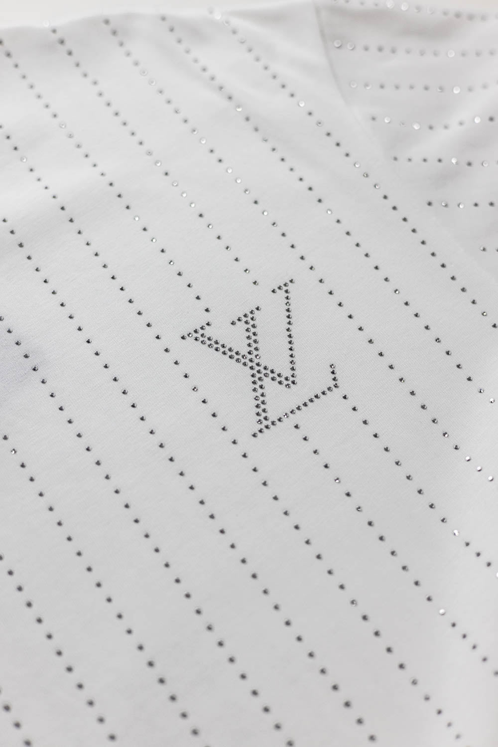 Louis Vuitton Crystal Embellished Cotton T-Shirt White