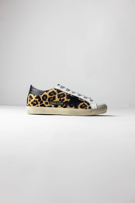Golden Goose Super-Star in leopard-print leather