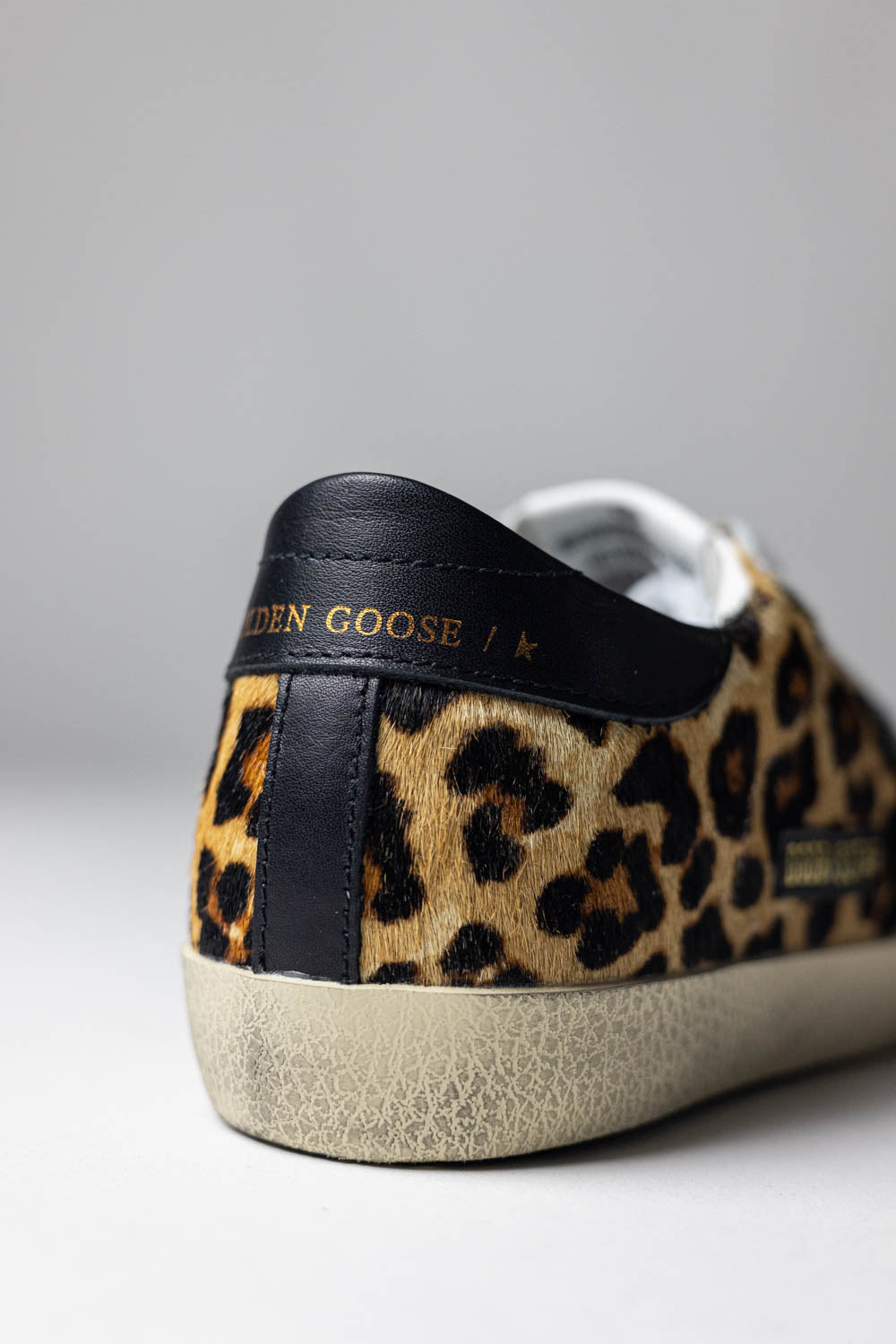 Golden Goose Super-Star in leopard-print leather