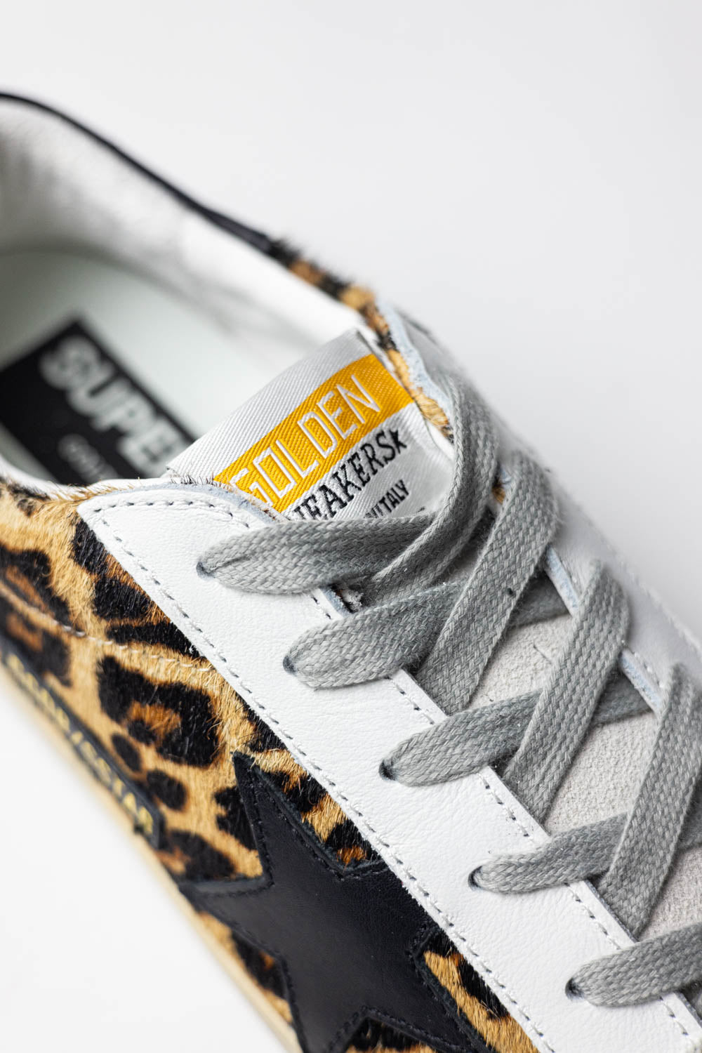 Golden Goose Super-Star in leopard-print leather