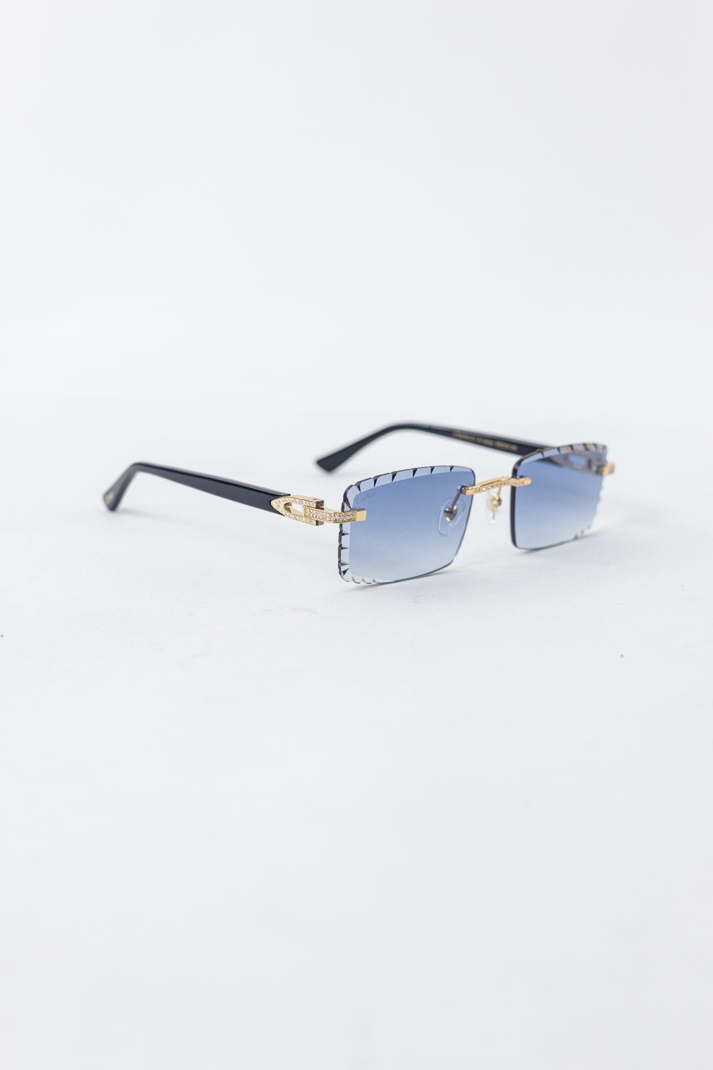 Cartier Light Wood Glasses Crystal Black/Gold